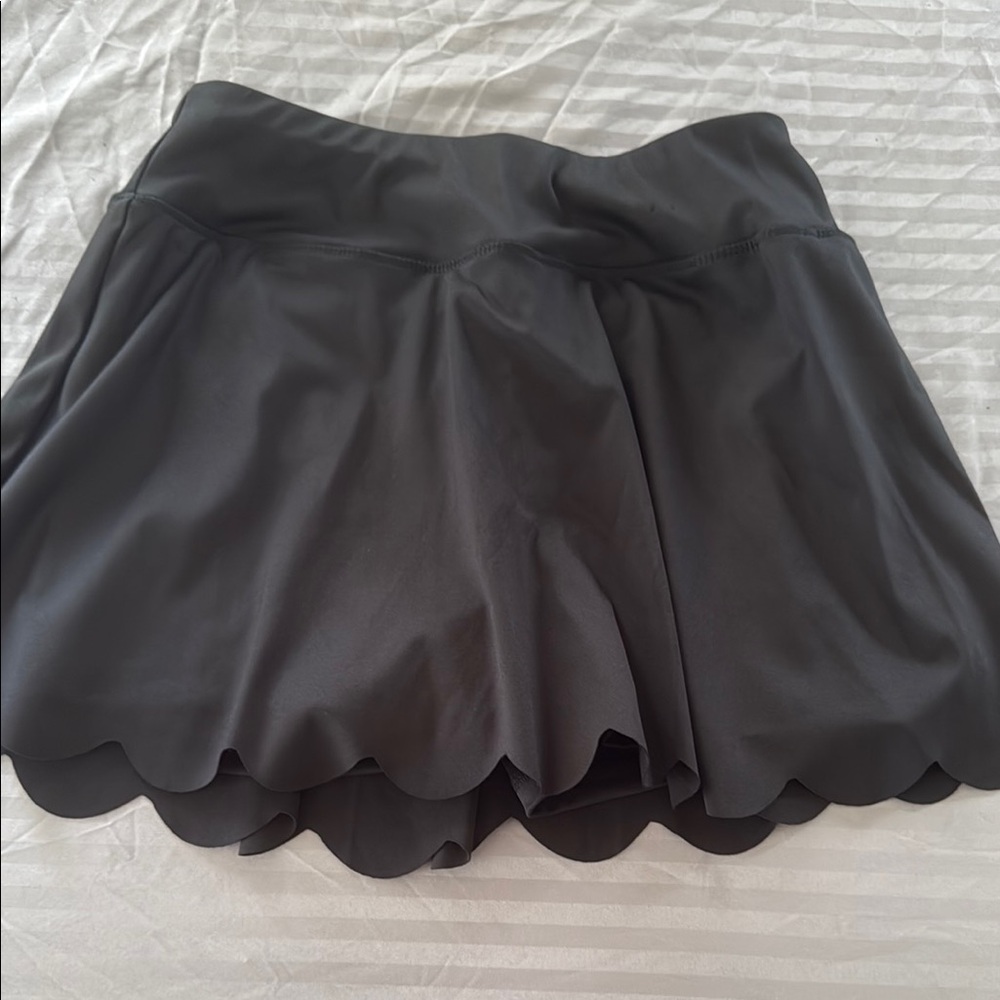 Aeropostale Black Scalloped Skirt